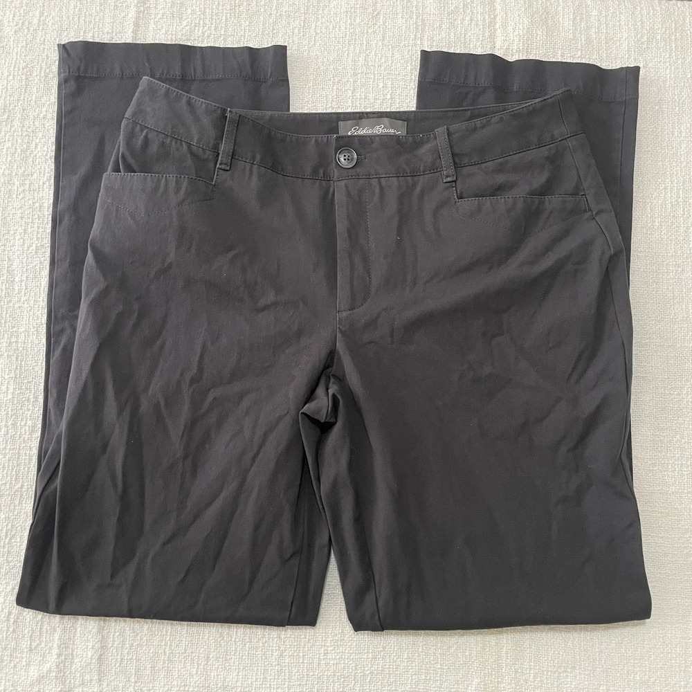 Eddie Bauer Pants Womens Size 4‎ Gray 32x31.5 Mid Rise Slightly Curvy Fit